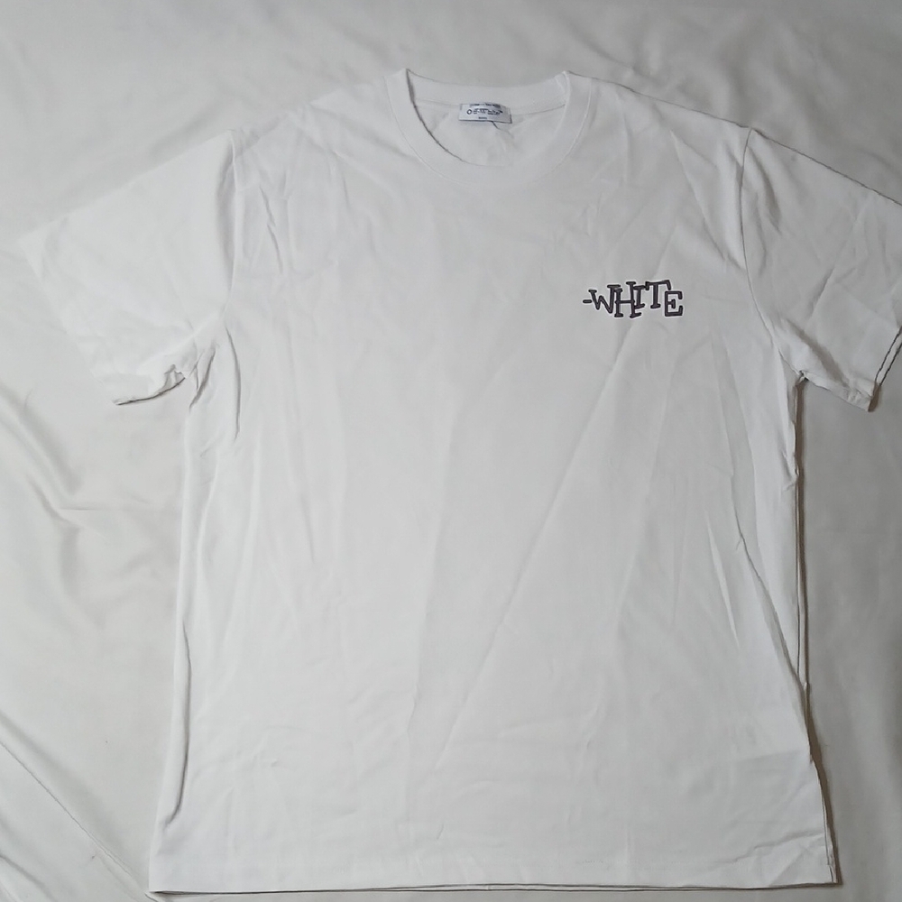 Off-White White Short Sleeve Logo Crew Tee